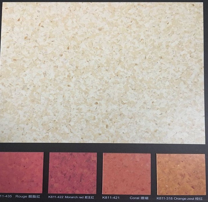 博盛同质透心塑胶地板耐磨抗碘酒