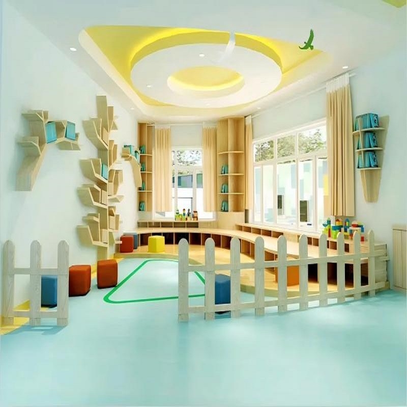 复合塑胶地版幼儿园地板博盛塑胶地板