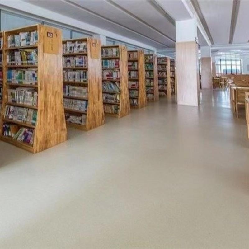 亚麻地板图书馆地板博盛塑胶地板